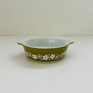 PYREX Spring Blossom Green Crazy Daisy 471 Cinderella Casserole Dish 1 Pt.